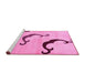 Sideview of Machine Washable Abstract Pink Modern Rug, wshabs325pnk