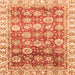 Square Machine Washable Oriental Orange Traditional Area Rugs, wshabs3260org