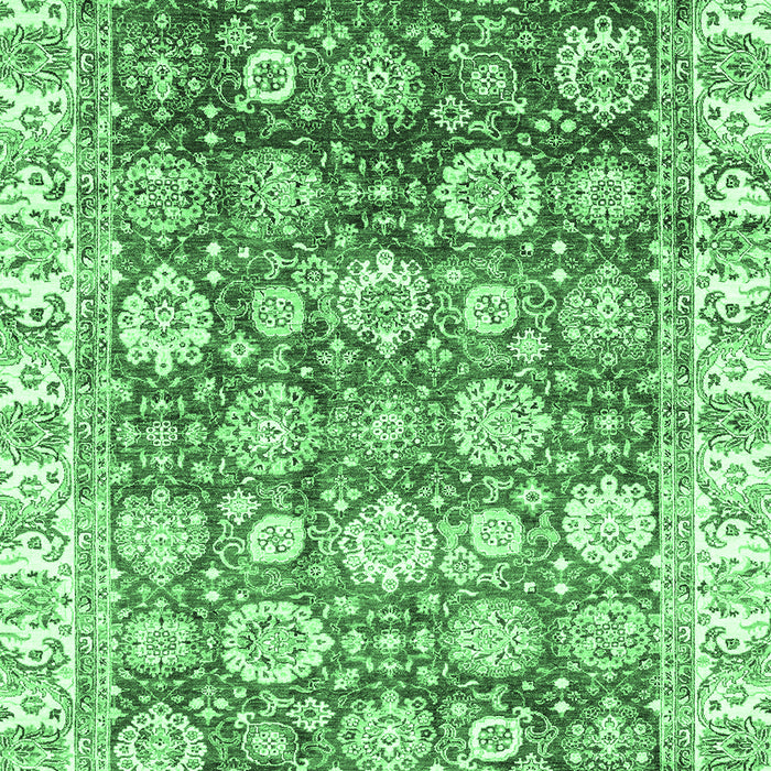 Oriental Emerald Green Traditional Rug, abs3260emgrn