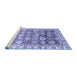 Sideview of Machine Washable Oriental Blue Traditional Rug, wshabs3260blu