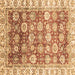 Square Machine Washable Oriental Brown Traditional Rug, wshabs3260brn