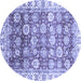 Round Oriental Blue Traditional Rug, abs3260blu