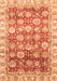 Machine Washable Oriental Orange Traditional Area Rugs, wshabs3260org