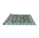 Sideview of Machine Washable Oriental Light Blue Traditional Rug, wshabs3260lblu