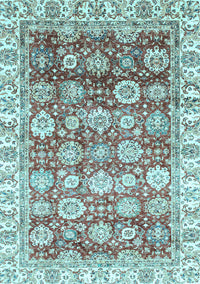 Oriental Light Blue Traditional Rug, abs3260lblu