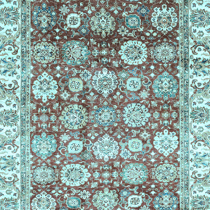 Machine Washable Oriental Light Blue Traditional Rug, wshabs3260lblu