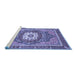 Sideview of Machine Washable Persian Blue Traditional Rug, wshabs3261blu