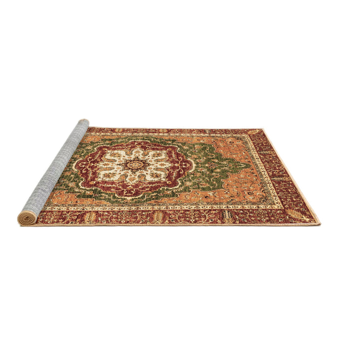 Sideview of Machine Washable Persian Brown Traditional Rug, wshabs3261brn