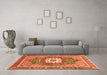 Machine Washable Persian Orange Traditional Area Rugs in a Living Room, wshabs3261org