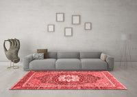 Machine Washable Persian Red Traditional Rug, wshabs3261red