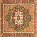 Square Persian Brown Traditional Rug, abs3261brn