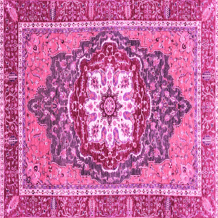Square Persian Pink Traditional Rug, abs3261pnk