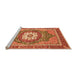 Sideview of Machine Washable Persian Orange Traditional Area Rugs, wshabs3261org