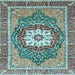 Square Persian Light Blue Traditional Rug, abs3261lblu