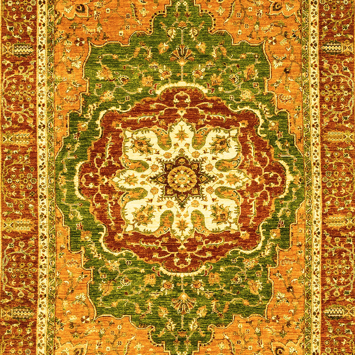 Machine Washable Persian Yellow Traditional Rug, wshabs3261yw