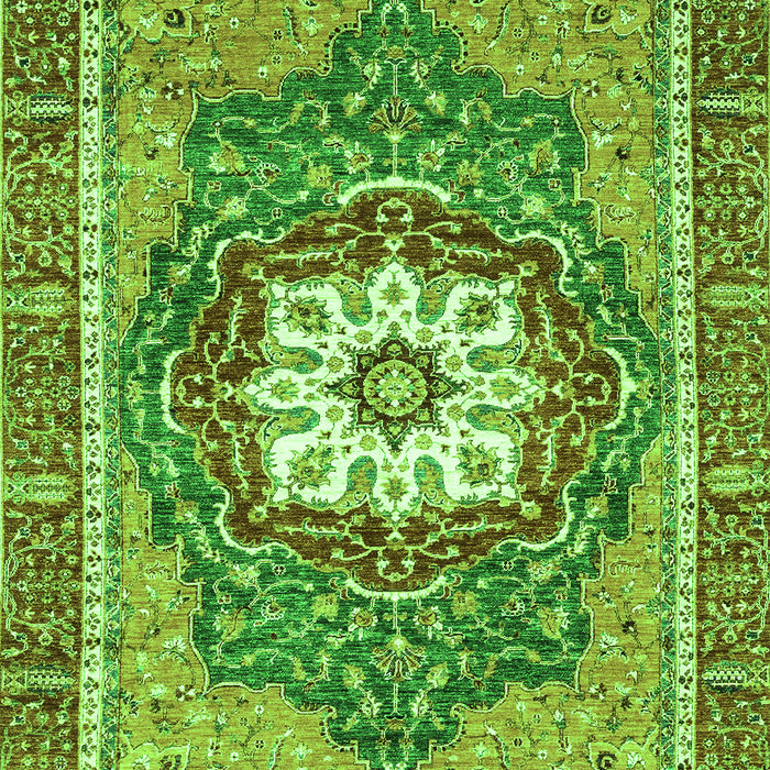 Machine Washable Persian Green Traditional Area Rugs, wshabs3261grn