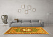 Machine Washable Persian Yellow Traditional Rug in a Living Room, wshabs3261yw