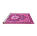 Sideview of Machine Washable Persian Pink Traditional Rug, wshabs3261pnk