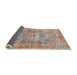 Sideview of Abstract Tan Brown Oriental Rug, abs3262