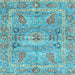 Square Oriental Light Blue Traditional Rug, abs3262lblu