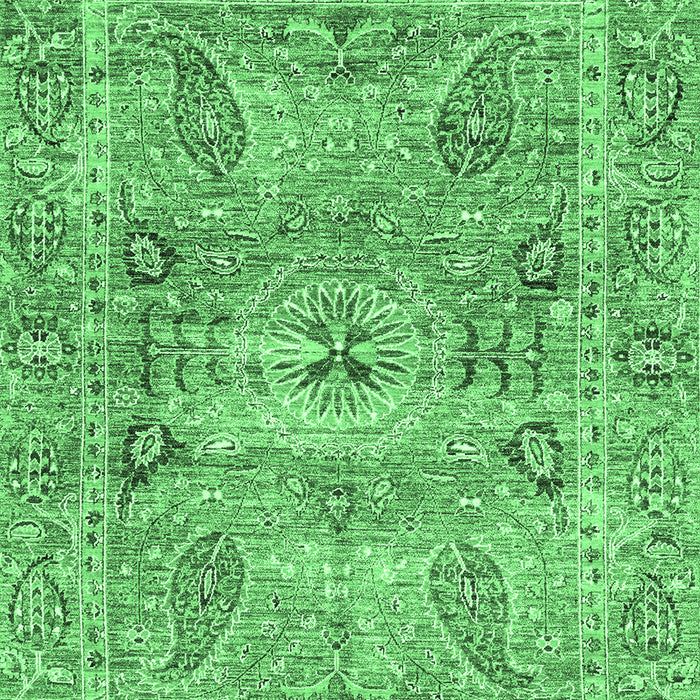 Machine Washable Oriental Emerald Green Traditional Area Rugs, wshabs3262emgrn