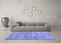 Machine Washable Oriental Blue Traditional Rug, wshabs3262blu