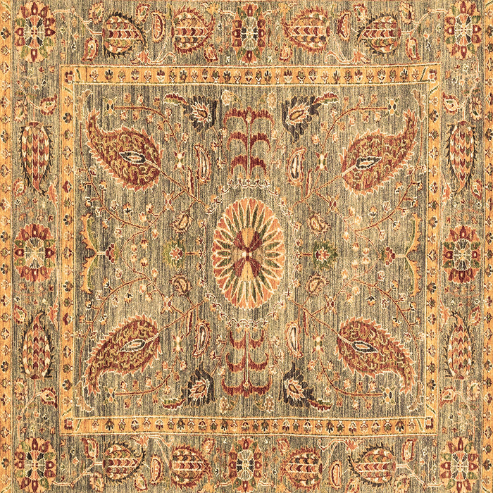 Square Oriental Brown Traditional Rug, abs3262brn