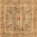 Square Oriental Brown Traditional Rug, abs3262brn