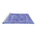 Sideview of Machine Washable Oriental Blue Traditional Rug, wshabs3262blu