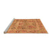 Sideview of Machine Washable Oriental Orange Traditional Area Rugs, wshabs3262org