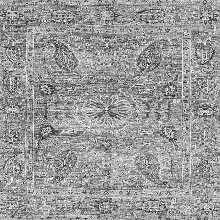 Square Machine Washable Oriental Gray Traditional Rug, wshabs3262gry