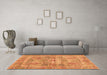 Machine Washable Oriental Orange Traditional Area Rugs in a Living Room, wshabs3262org