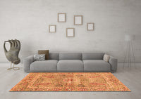 Machine Washable Oriental Orange Traditional Rug, wshabs3262org