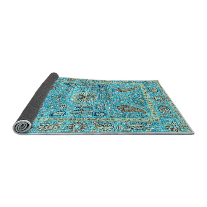 Sideview of Oriental Light Blue Traditional Rug, abs3262lblu