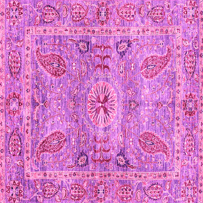 Square Machine Washable Oriental Pink Traditional Rug, wshabs3262pnk