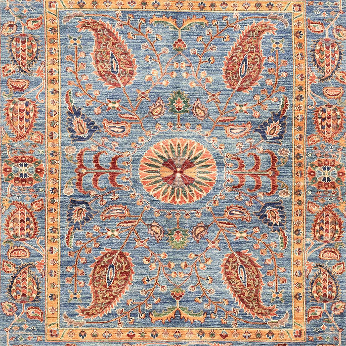 Machine Washable Abstract Tan Brown Rug, wshabs3262