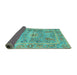 Sideview of Oriental Turquoise Traditional Rug, abs3262turq