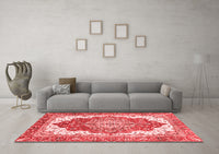 Machine Washable Persian Red Traditional Rug, wshabs3263red