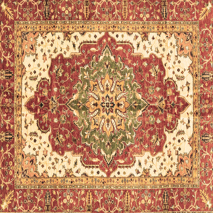 Square Persian Brown Traditional Rug, abs3263brn