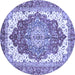 Round Persian Blue Traditional Rug, abs3263blu