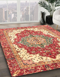 Abstract Red Persian Rug, abs3263