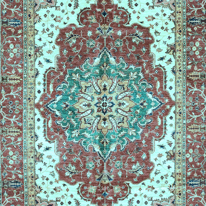 Machine Washable Persian Light Blue Traditional Rug, wshabs3263lblu