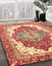 Abstract Red Persian Rug in Family Room, abs3263