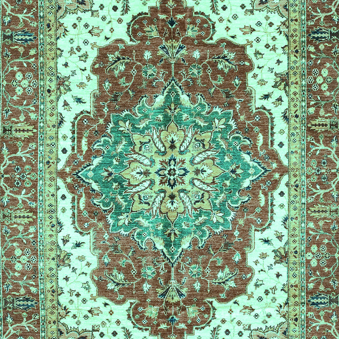 Machine Washable Persian Turquoise Traditional Area Rugs, wshabs3263turq