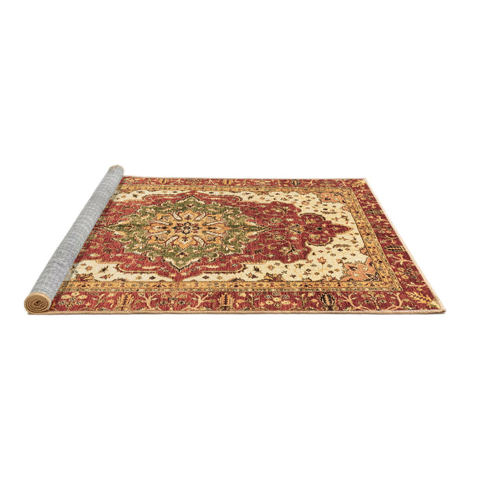 Sideview of Machine Washable Persian Brown Traditional Rug, wshabs3263brn
