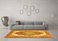 Machine Washable Persian Yellow Traditional Rug, wshabs3263yw