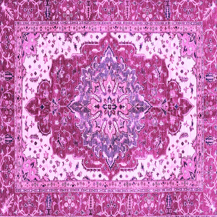Square Machine Washable Persian Purple Traditional Area Rugs, wshabs3263pur