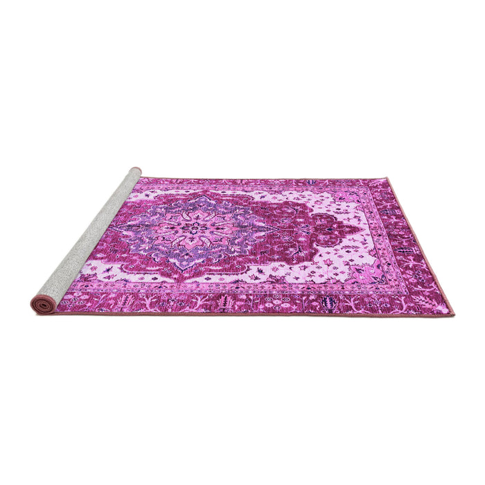Sideview of Machine Washable Persian Purple Traditional Area Rugs, wshabs3263pur