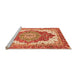 Sideview of Machine Washable Persian Orange Traditional Area Rugs, wshabs3263org