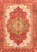 Machine Washable Persian Orange Traditional Area Rugs, wshabs3263org